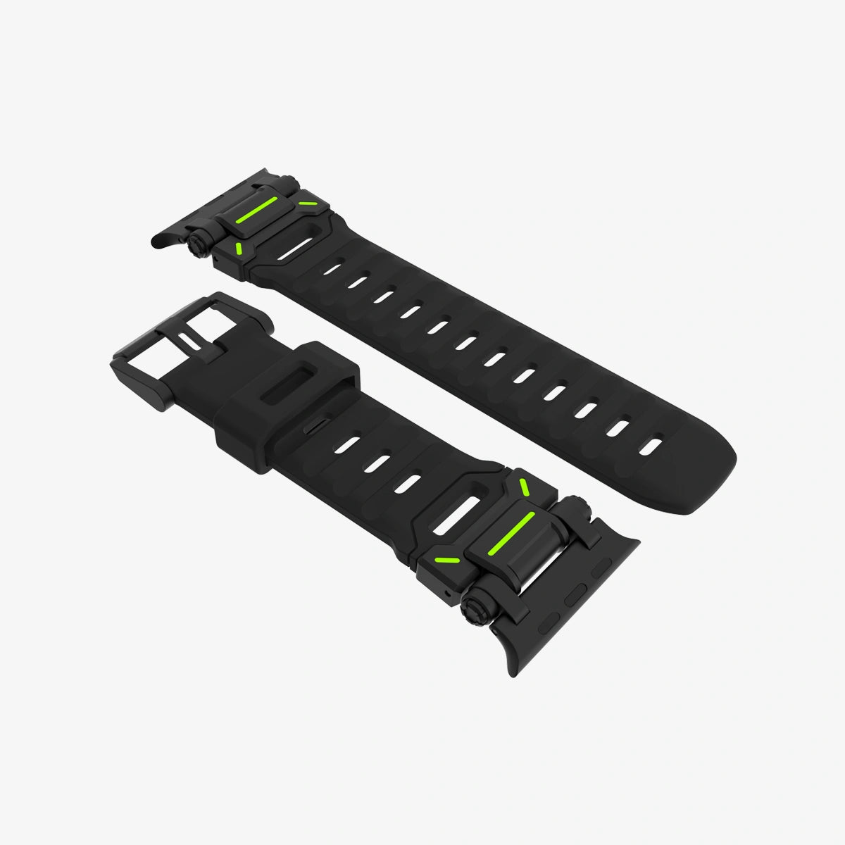 Peakzooc FKM Strap Techwear Glow Sport Band for Apple Watch Series / Ultra White(Glow)PEAKZOOC