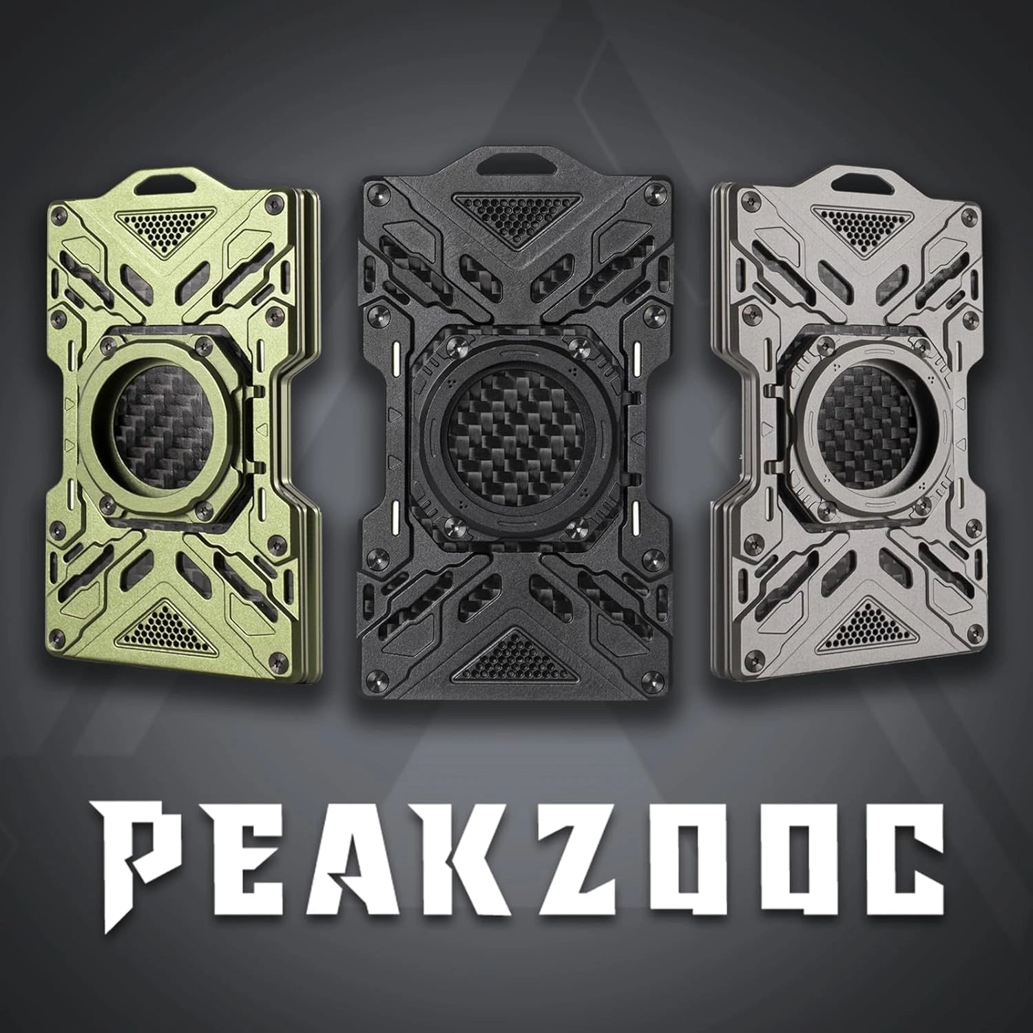 Peakzooc Glow Wallet RFID Safe MagSafe Glow In the Dark Wallet WalletGreyPEAKZOOC