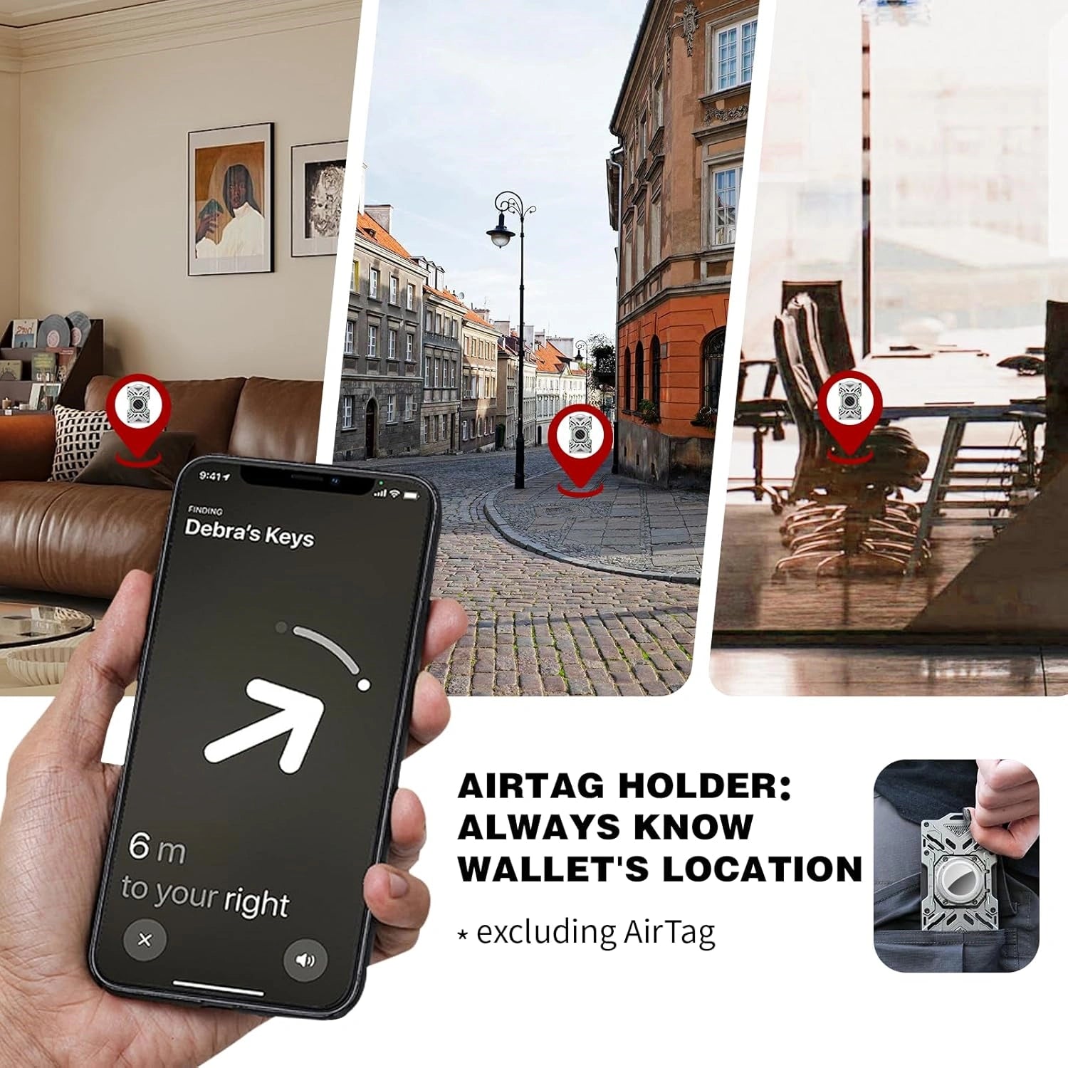 Peakzooc Glow Wallet RFID Safe MagSafe Glow In the Dark Wallet WalletGreyPEAKZOOC