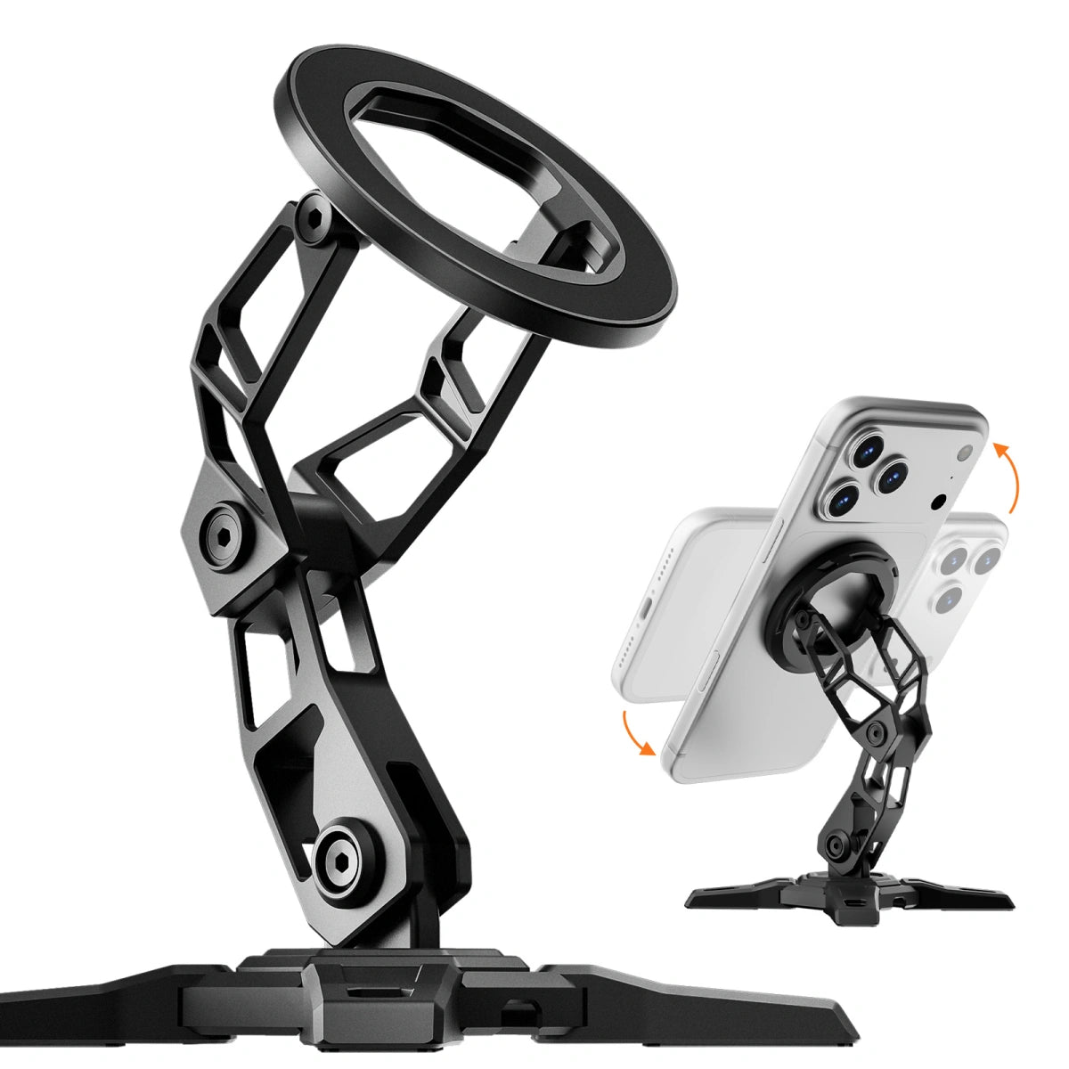 Peakzooc MagSafe Phone Stand - CNC Aluminum Holder Adjustable Arm StandSilverPEAKZOOC