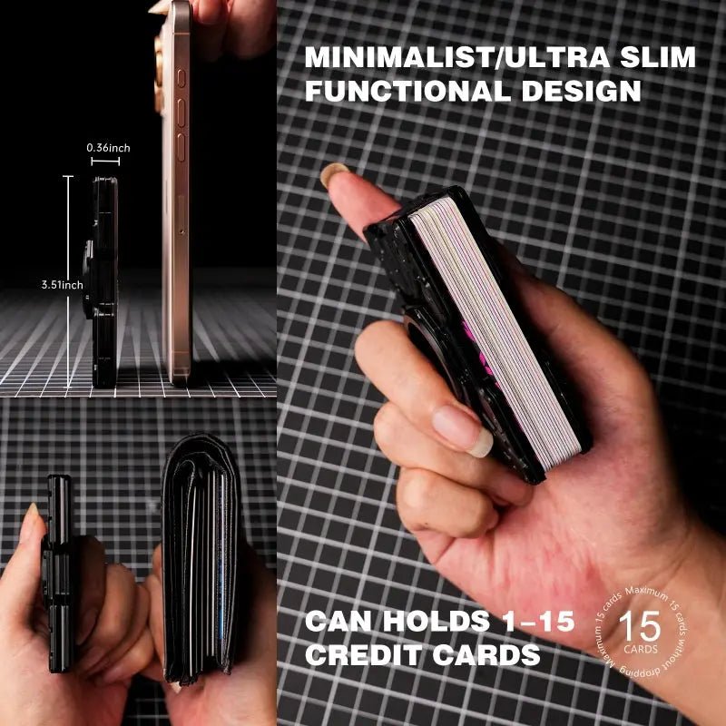 Peakzooc Mech Guard Metal Wallet RFID Blocking Aluminum EDC Wallet WalletGreenPEAKZOOC