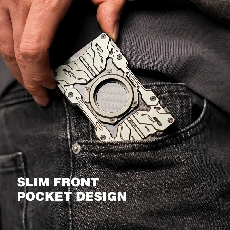 Peakzooc Mech Guard Metal Wallet RFID Blocking Aluminum EDC Wallet WalletGreyPEAKZOOC