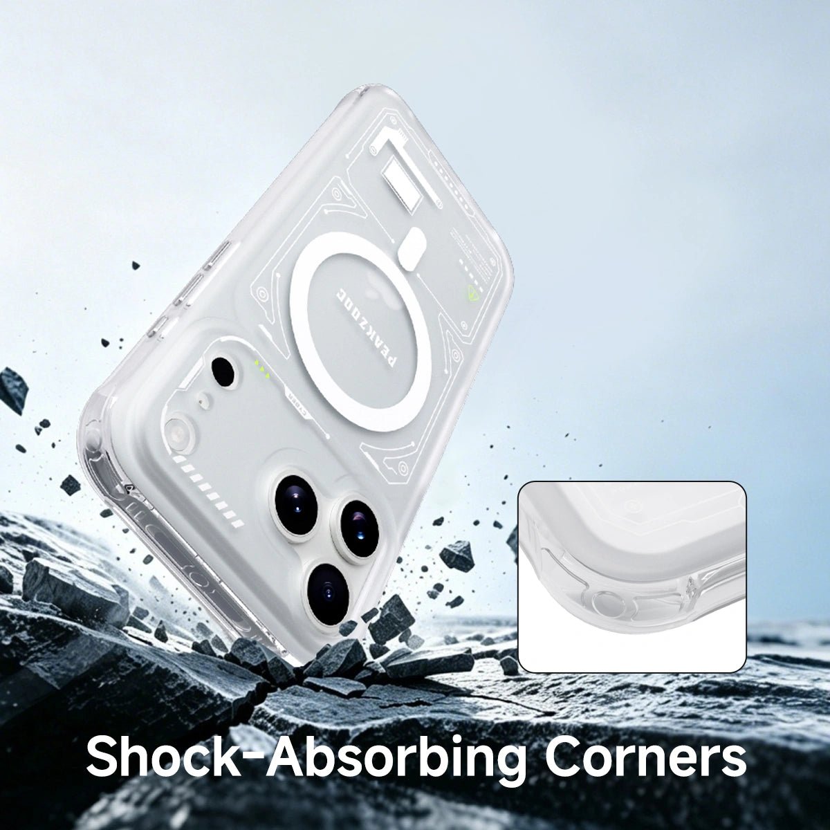 Peakzooc Neuron Series MagSafe Phone Case - Transparent Frame_product_vendor