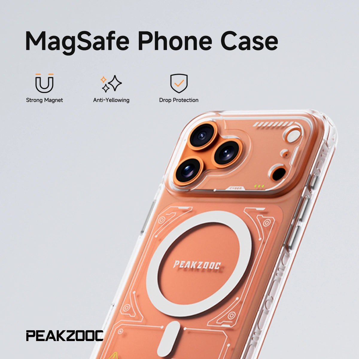 Peakzooc Neuron Series MagSafe Phone Case - Transparent Frame_product_vendor