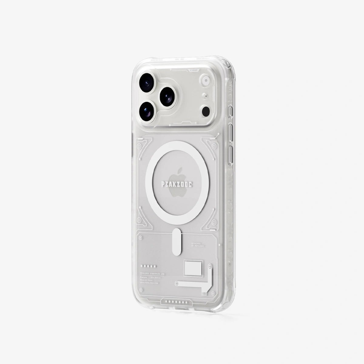 Peakzooc Neuron Series MagSafe Phone Case - Transparent Frame CaseTranslucent Black(Without Card Slot)PEAKZOOC