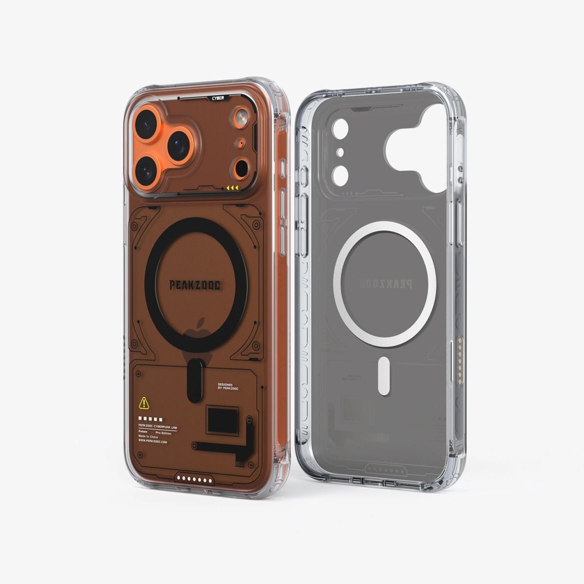 Peakzooc Neuron Series MagSafe Phone Case - Transparent Frame CaseWith Card SlotPEAKZOOC