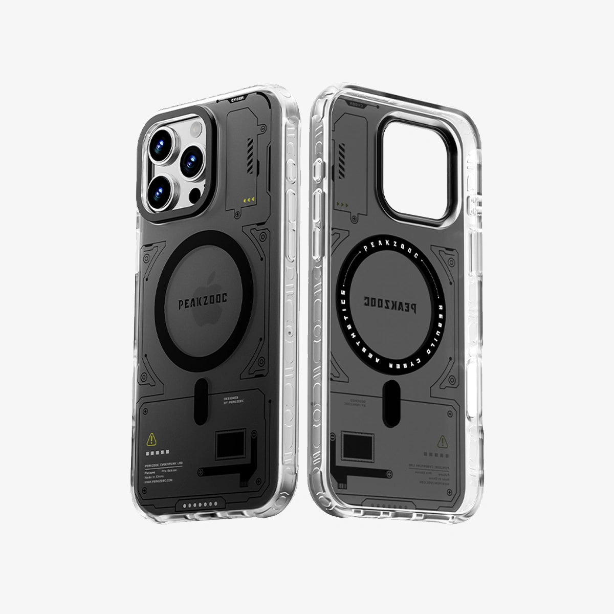 Peakzooc Neuron Series MagSafe Phone Case - Transparent Frame CaseWithout Card SlotPEAKZOOC