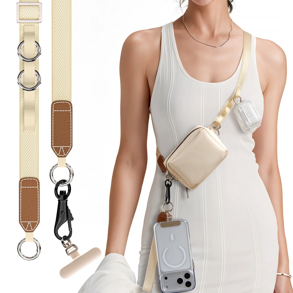 Phone Lanyard Kit with Wallet Pouch Adjustable