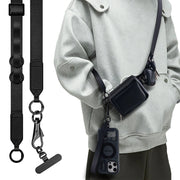 Phone Lanyard Kit with Wallet Pouch Adjustable Strap for All Phones LanyardBlackPEAKZOOC