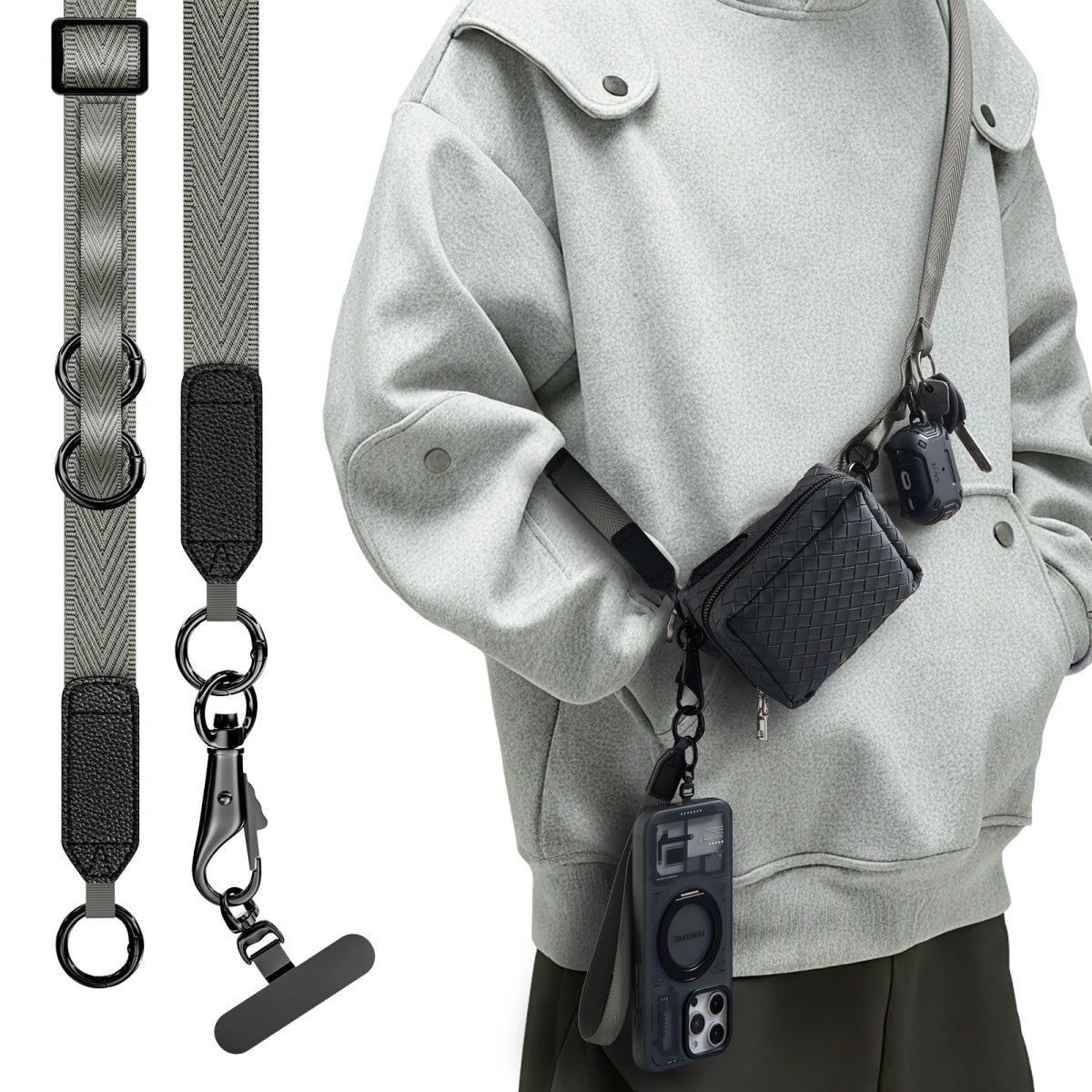 Phone Lanyard Kit with Wallet Pouch Adjustable | Peakzooc