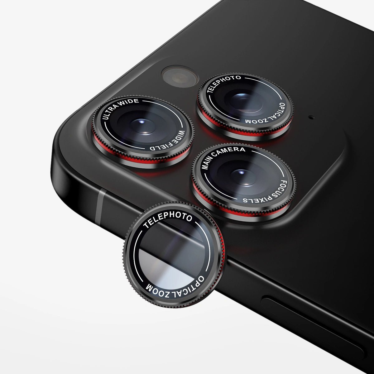 PRISM Lens Armor Film - Peakzooc Lens Protector for iPhone 17 / 16 / 15 BlackPeakzooc