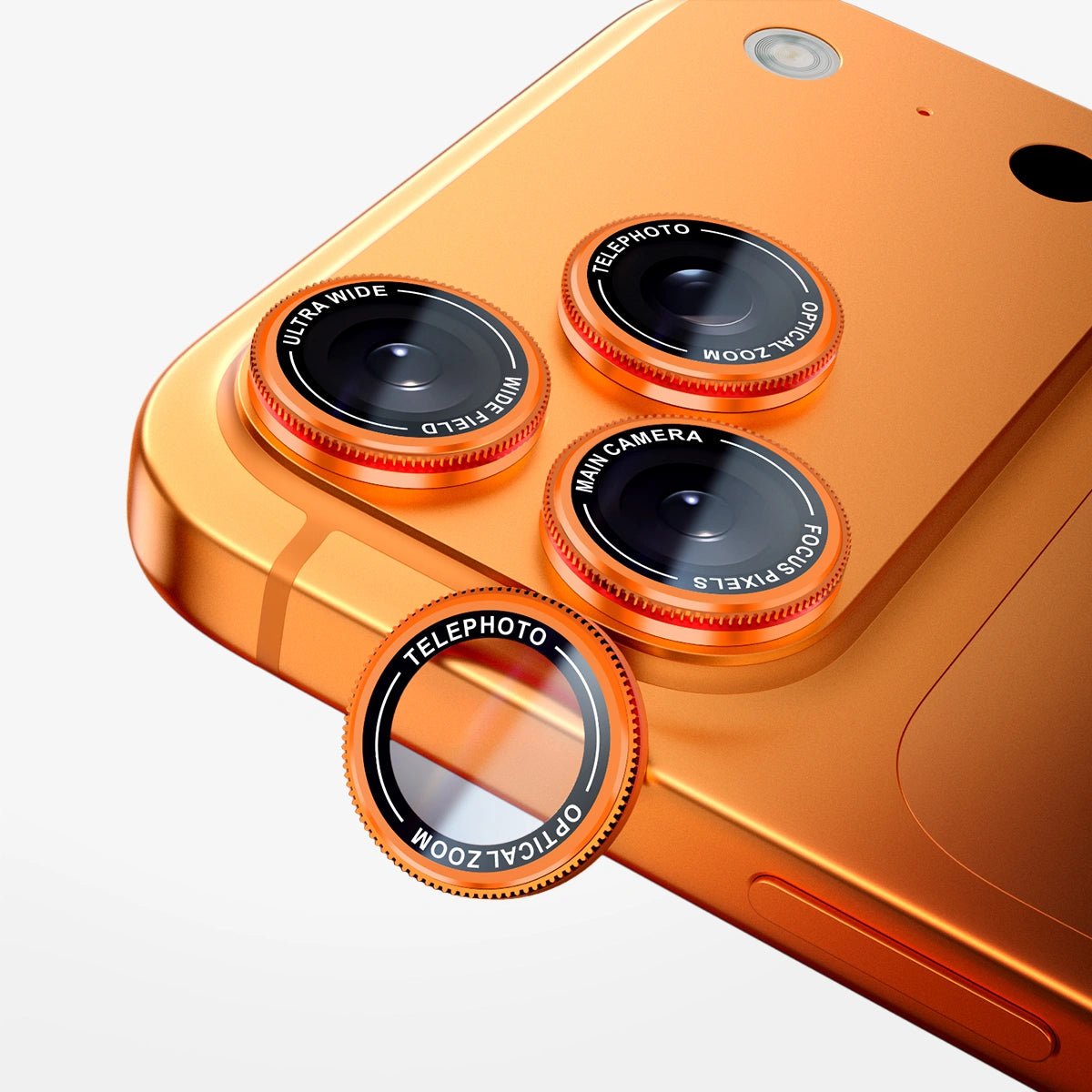 PRISM Lens Armor Film - Peakzooc Lens Protector for iPhone 17 / 16 / 15 OrangePeakzooc