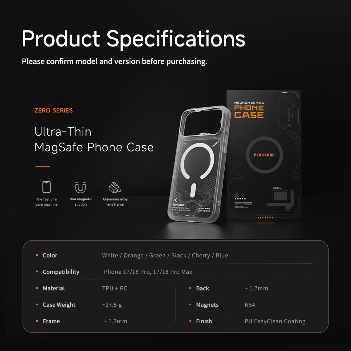 Zero Series Ultra-thin MagSafe Phone Case for iPhone 17/18